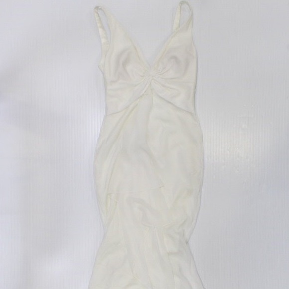 BHLDN Dresses Nwt Katie May Ivory Mykons Crepe Front Twist Gown